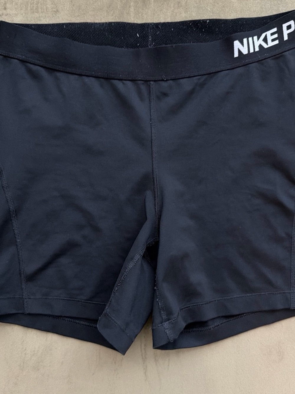 Nike Black Women's Athletic Shorts with Logo Waistband